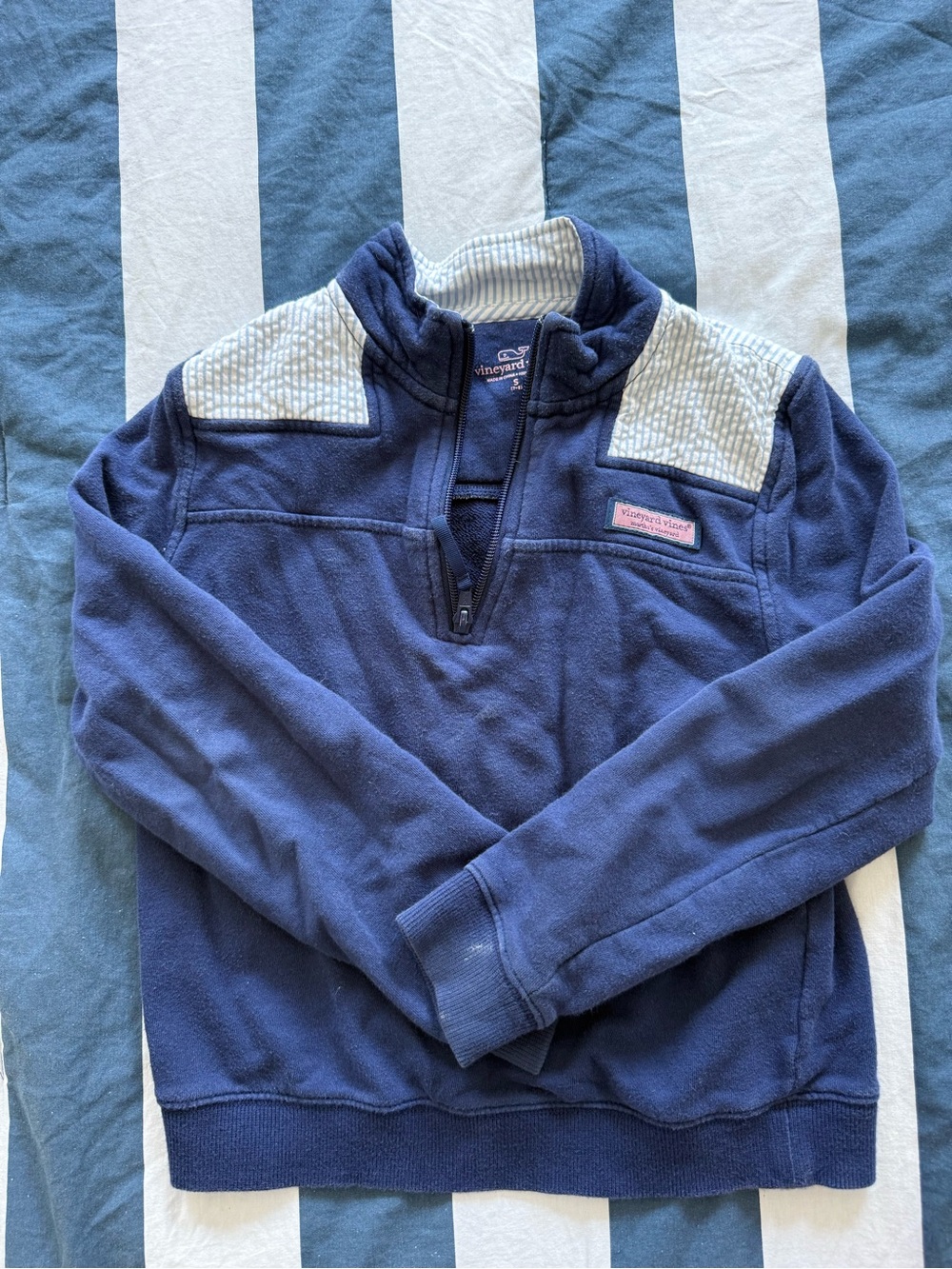 Vineyard Vines Girls Navy Shep Shirt